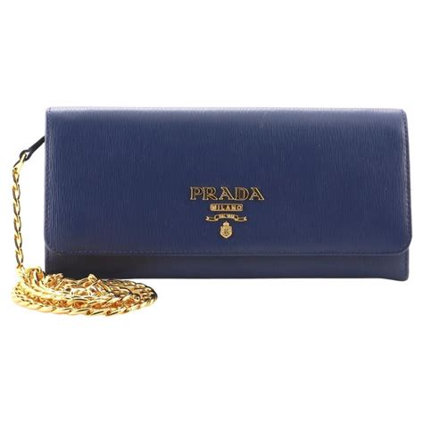 Prada Vitello Move Leather Wallet On Chain on SALE 